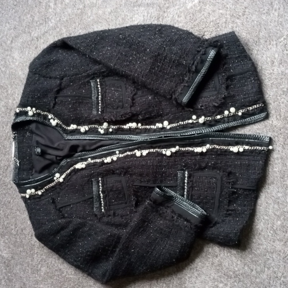 White House Black Market novelty pearl jacket